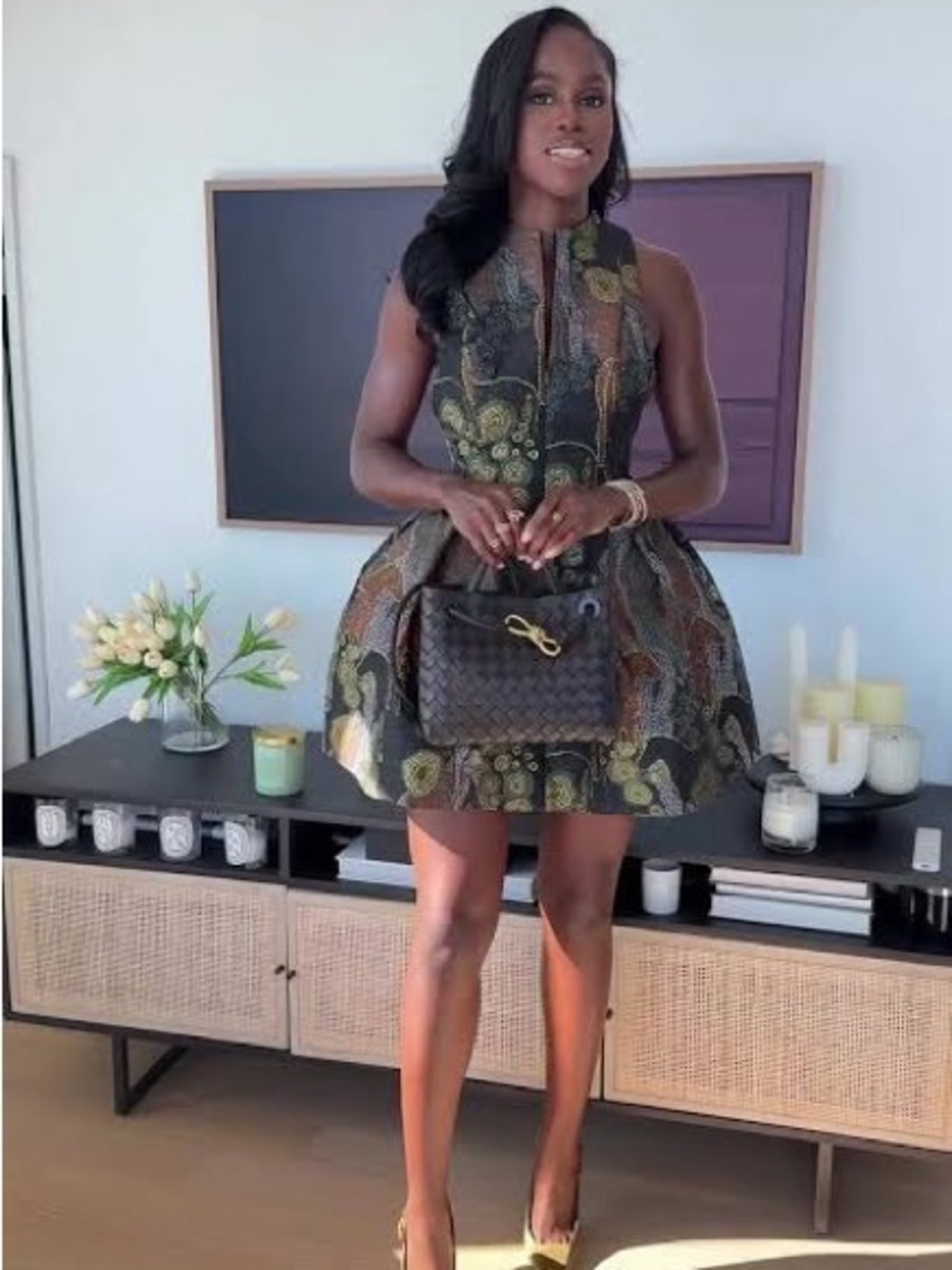 Andrea Iyamah Venti Jacquard Mini Dress